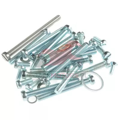 Set: Zylinderschrauben, Schlitz für Motor (Gehäuse und Deckel) Schwalbe KR51, Spatz SR4-1, Star, SR4-2, Sperber SR4-3, Habicht SR4-4