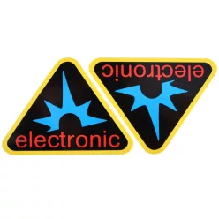   Matrica, párban, "ELECTRONIC", sárga, Simson, S50