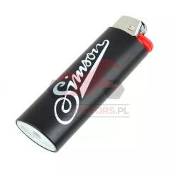   BIC öngyújtó, fekete, SIMSON logóval („Allzeit gute Fahrt” felirattal)