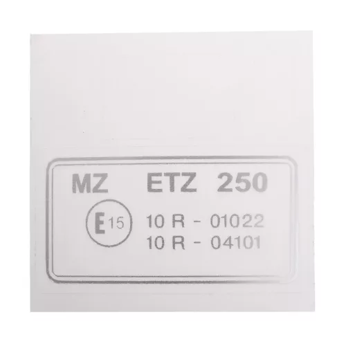 Matrica, vázfejhez, kicsi, MZ ETZ 250, MMM