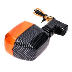   Index szögletes, karbon mintával, narancs búrával, kábellel, izzóval, 12volt 10 watt, Simson, S53, S83, SR50, SR80