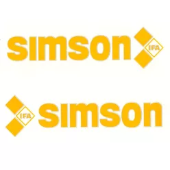 Matrica, váz, sárga, SIMSON, SR50