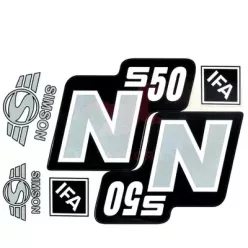 Matrica, oldalburkolat, ezüst, N, SIMSON, S50