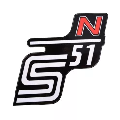Matrica, oldalburkolat, "S51 N" - piros