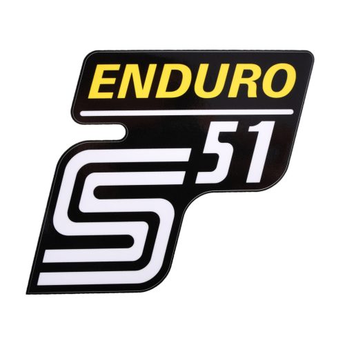 Matrica, oldalburkolat, "S51 ENDURO" - sárga