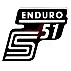 Matrica, oldalburkolat, fehér, SIMSON, ENDURO