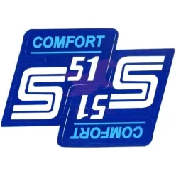 Matrica, oldalburkolat, kék, SIMSON, COMFORT