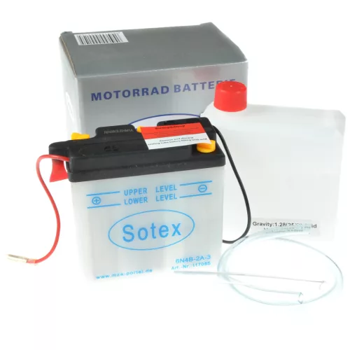 Akkumulátor, SOTEX, 6N4B-2A-3 (101X47X95), 6V 4Ah, KR51