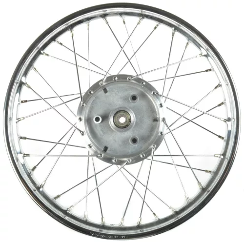 Tuning küllős kerék 1,6 x 16" krómozott felni, krómozott küllők  - Simson S50, S51, KR51 Schwalbe, SR4