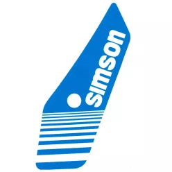 Matrica, oldalburkolat, bal, kék/fehér, Simson, S53, S83