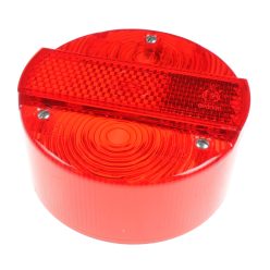   Hátsó lámpa búra kerek, piros, Ø120mm rendszám világítás nélkül, Simson, S50, S51, S70, S53, S83, KR51/2 Schwalbe, SR50, SR80