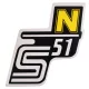 Matrica, SIMSON, oldalsó burkolat, S51N, sárga, HGR