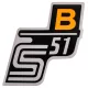 Matrica, SIMSON, oldalsó burkolat, S51B, narancssárga, HGR