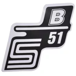 Matrica, SIMSON, oldalsó burkolat, S51B, fehér, HGR
