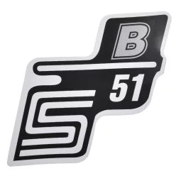 Matrica, SIMSON, oldalsó burkolat, S51B, ezüst, HGR