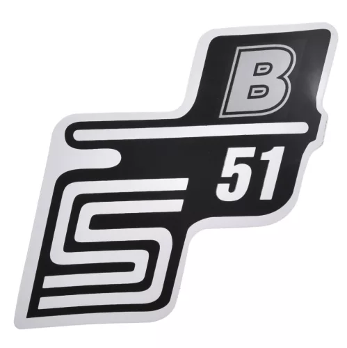 Matrica, SIMSON, oldalsó burkolat, S51B, ezüst, HGR