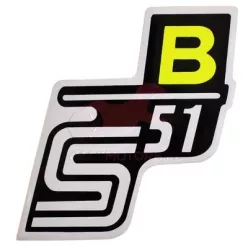   Matrica, oldalsó burkolatra, sárga, fluoreszkáló, Simson S51B