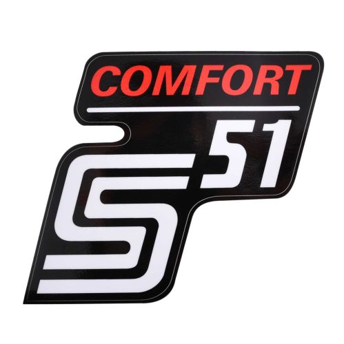 Matrica, oldalburkolat, "S51 COMFORT" - piros