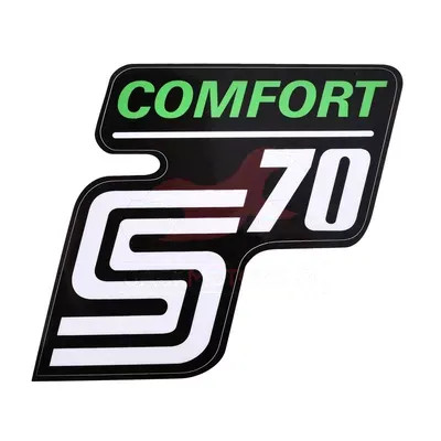 Matrica, oldalburkolat, "S70 COMFORT" - zöld