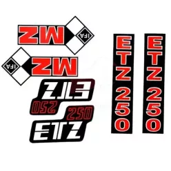 Matrica készlet, piros, 2. típusú, MZ ETZ 150