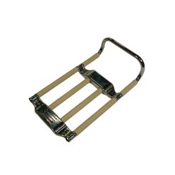 Csomagtartó, krómozott, fehér gumival, Simson KR51