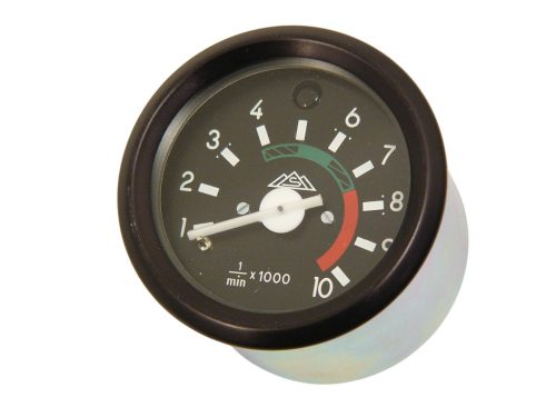 Fordulatszámmérő óra, fekete kerettel, távolsági fényszóró visszajelzővel, 10000 RPM, MMB, MZA, Simson S51, S53