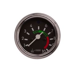   Fordulatszámmérő óra, króm kerettel, távolsági fényszóró visszajelzővel, 10000 RPM, MMB, MZA, Simson S51, S53