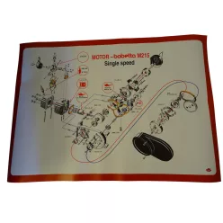 Szerelési ábra, színes poszter - Babetta 210