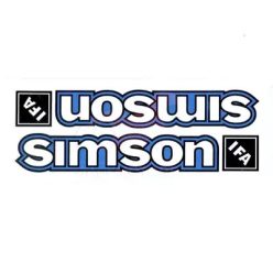 Matrica, üzemanyagtankra, kék, Simson S50