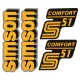 Matrica, burkolat és tank, S51 COMFORT, sárga, PREMIUM készlet