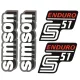 Matrica, burkolat és tank, S51 ENDURO, szürke/fehér/piros, PREMIUM készlet