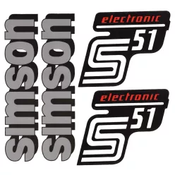  Matrica, burkolat és tank, S51 ELECTRONIC, szürke/fehér/piros, PREMIUM készlet
