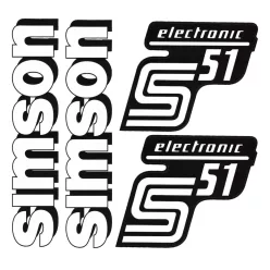   Matrica, burkolat és tank, S51 ELECTRONIC, fehér, PREMIUM készlet