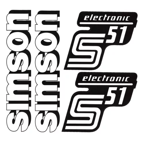 Matrica, burkolat és tank, S51 ELECTRONIC, fehér, PREMIUM készlet
