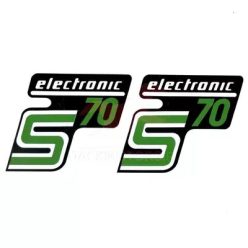   Matrica, oldalburkolat, zöld, fehér, SIMSON, ELECTRONIC, S70, készlet