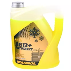 Hűtőfolyadék, MANNOL AG13+, sárga, -40DG, 5L