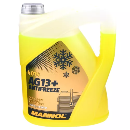 Hűtőfolyadék, MANNOL AG13+, sárga, -40DG, 5L
