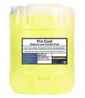 Hűtőfolyadék, MANNOL PRO COOL, -40DG, 20L