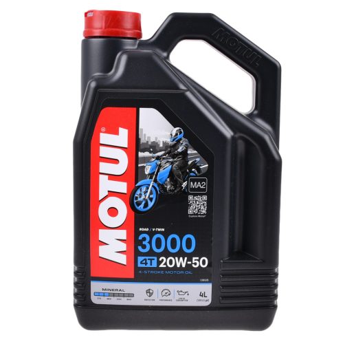 Olaj, MOTUL 3000, ásványi 4T, 20W50, 4L