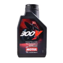 Olaj, MOTUL 300V, 4T, zöld, 10W40, 1L