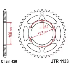   Meghajtó lánckerék, új típusú lánc, JT AM6, Yamaha, Aprilia, D.I.D