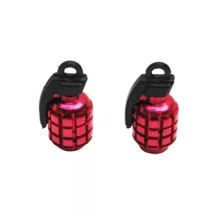 Szelepsapka, REPLAY GRENADE, ALU, piros, 2db