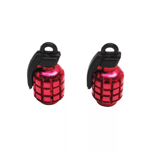 Szelepsapka, REPLAY GRENADE, ALU, piros, 2db