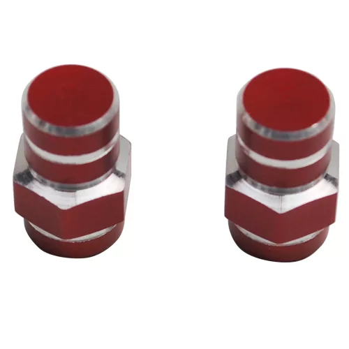 Szelepsapka, REPLAY HEXAGONAL, ALU, piros, 2db