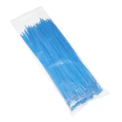 Kábelkötegelő, P2R, nylon, 3,6x250mm, kék fluo készlet