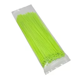 Kábelkötegelő, P2R, nylon, 3,6x250mm, zöld fluo készlet