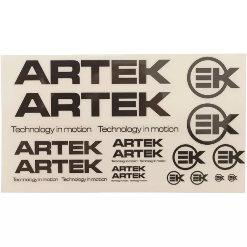 Matricák, ARTEK, fekete lap, 440X230MM