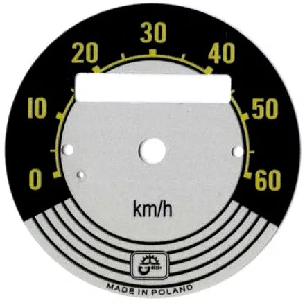 Sebességmérő számlap, ROMET KOMAR 232, 60KM/H PL