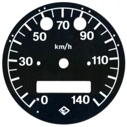 Sebességmérő számlap, MZ ETZ TS, 140KM/H, fekete PL