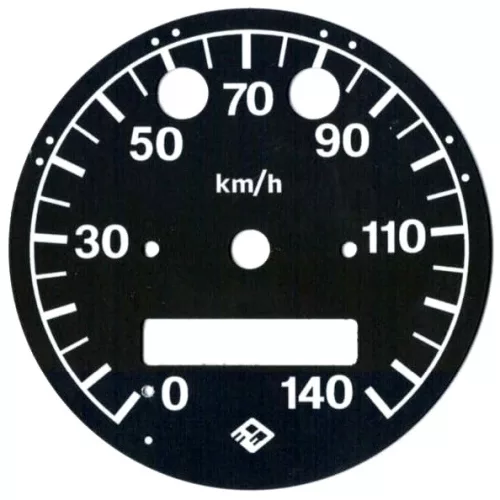 Sebességmérő számlap, MZ ETZ TS, 140KM/H, fekete PL
